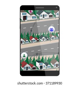 Smart phone map app