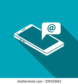 smart phone message 3d isometric icon