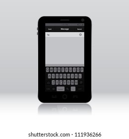 Smart phone with message screen