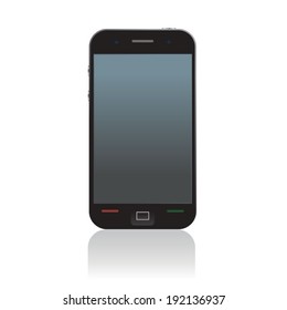 Smart phone, mobile phone isolated, realistic vector illustration.