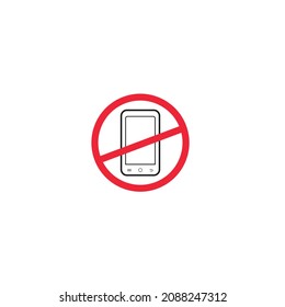 Smartphone Handy eingeschränkte Symbol Vektor.