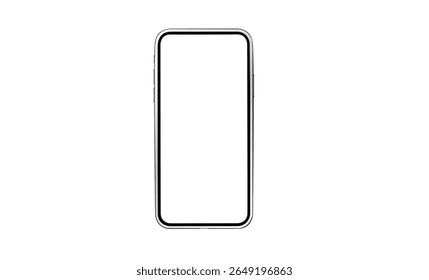 Smart phone mockup set em branco isolado Tela transparente e traçado de recorte, dispositivo de alta qualidade visão frontal sombra Aplicativo de celular experiência do usuário UX ou aplicativo UX