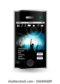 Smart phone with music application