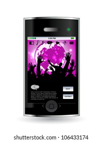 Smart phone with music application