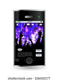 Smart phone with music application
