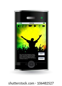 Smart phone with music application