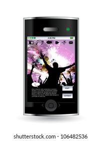 Teléfono inteligente con aplicación de música