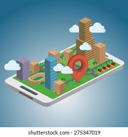 Smart Phone Navigation - GPS concept