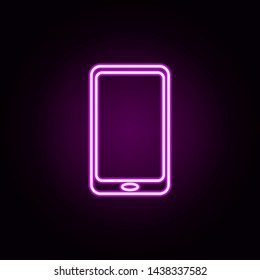 smart phone neon icon. Elements of technology set. Simple icon for websites, web design, mobile app, info graphics