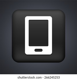 Smart Phone on Black Square Button