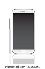 Smart phone on white background