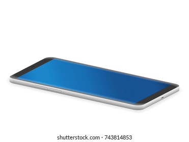 Smart phone on a white background. Vector illustration.