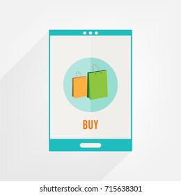 Smart phone on-line shopping.