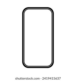 Esquema de teléfono inteligente con espacio vacío en vector