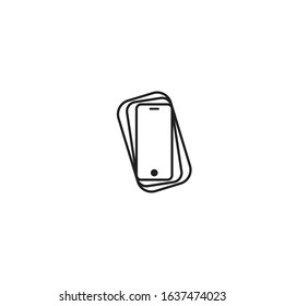 Smart phone outline vector icon design