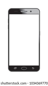 Smart phone over white background