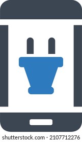 Smartphone mit Plug-Icon 