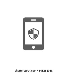 Smart phone protection icon in trendy flat style isolated on white background. Symbol for your web site design, logo, app, UI. Vector illustration, EPS