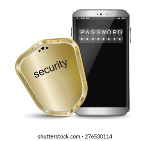 Smart phone with a protective shield
