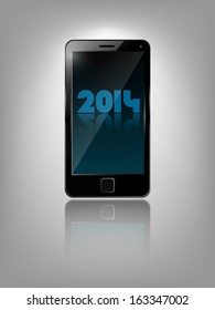 Smart phone, realistic vector illustration. 