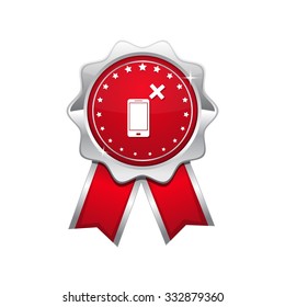 Smart Phone Red Vector Icon Design