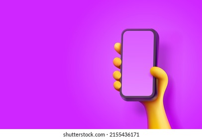 Smart phone screen, online message application. color background. Vector illustration