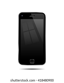 Smart Phone. Semi Realistic Vector Illustration Of A Mobile Phone.