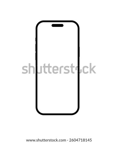 Smart phone series mockup front view isolated on transparent background. smart phone cut out template. black smartphone isolated on white