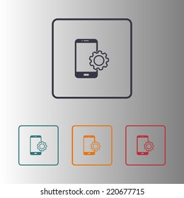 Smart phone services icon.