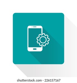 Smart phone services icon.