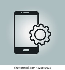 Smart phone services icon.