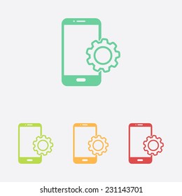 Smart phone services icon.