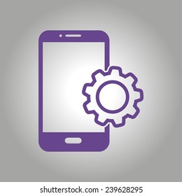 Smart phone services icon.