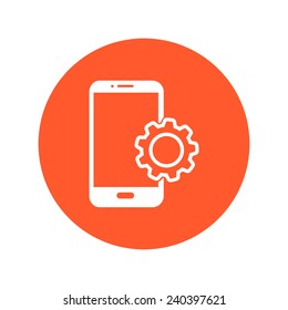 Smart phone services icon.