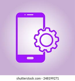 Smart phone services icon.