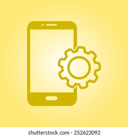 Smart phone services icon.