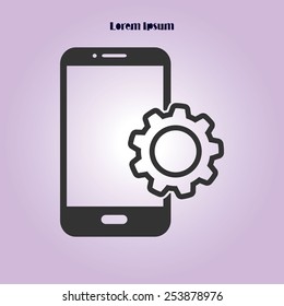 Smart phone services icon.