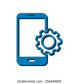 Smart phone services icon.