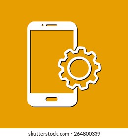 Smart phone services icon.