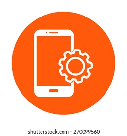 Smart phone services icon.