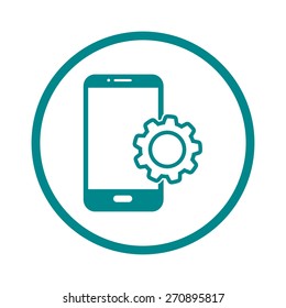 Smart phone services icon.