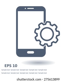 Smart phone services icon.