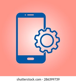 Smart phone services icon.