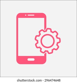Smart phone services icon.