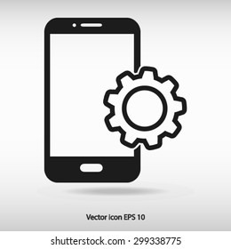 Smart phone services icon.