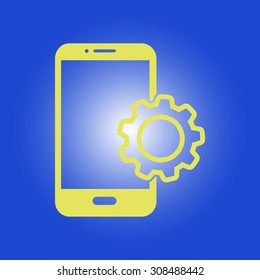 Smart phone services icon.