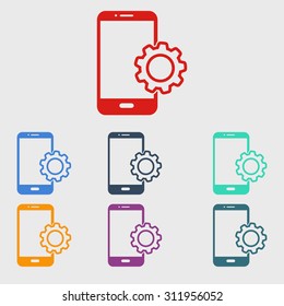 Smart phone services icon.