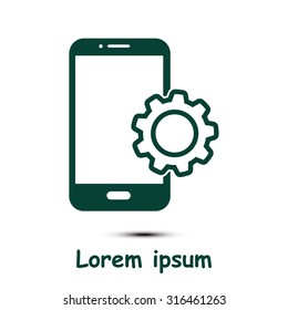 Smart phone services icon.