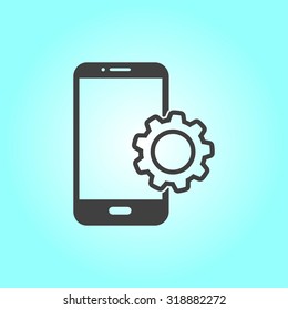 Smart phone services icon.