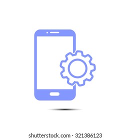 Smart phone services icon.